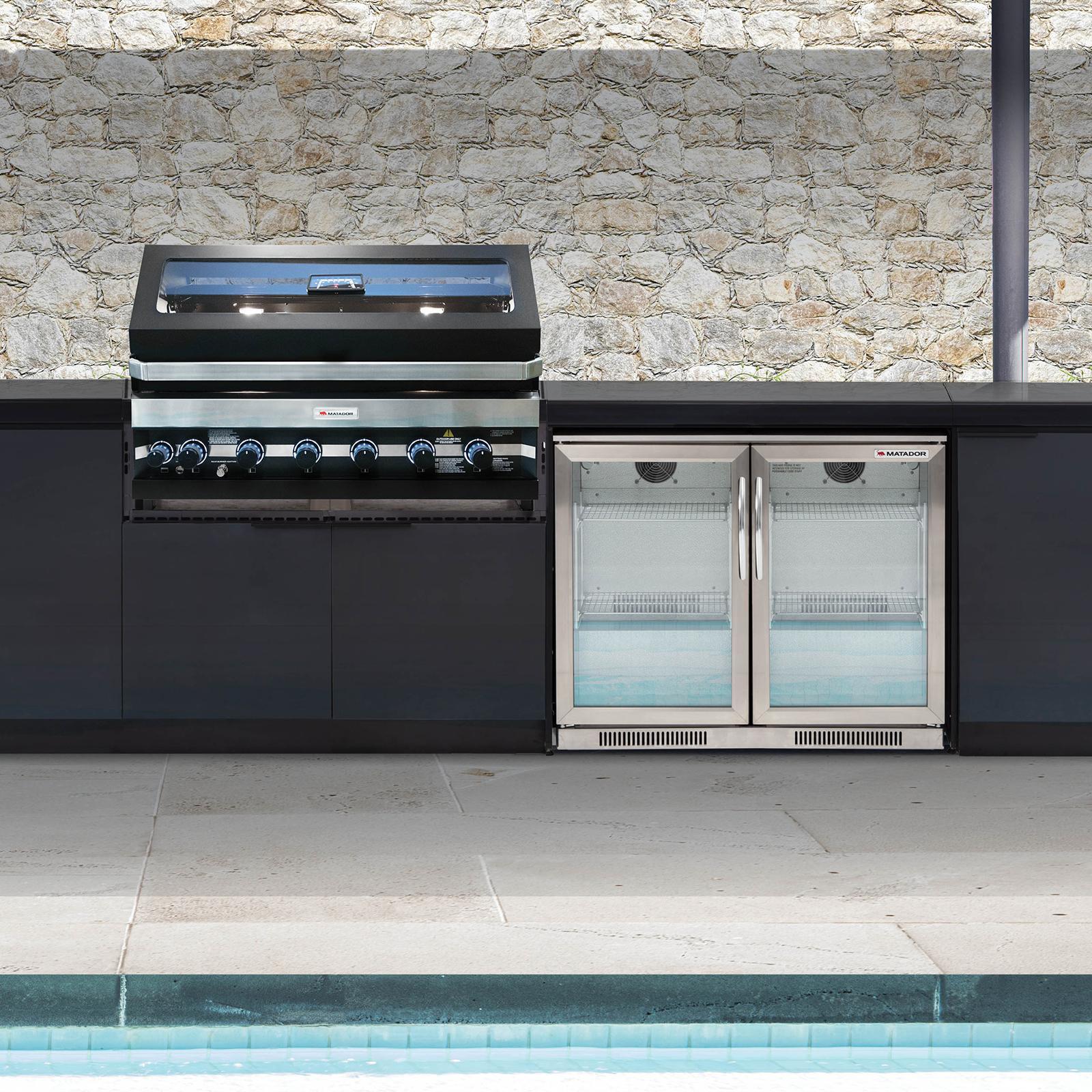 Matador Stainless Steel Bar Fridge Double Door Bunnings Australia