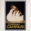 Stunning Campari Polar Bear Vintage Poster by Leonetto Cappiello - Art Deco, Black Frame, 50 x 70cm (20 x 28inch)