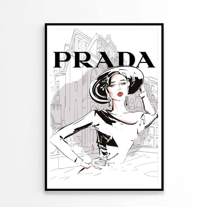 Black And White Stylish Lady   Print 100% Australian Made 90 x 120cm   (Poster)