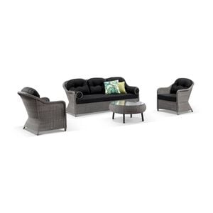 Plantation Outdoor Wicker 3+1+1 Lounge Set With Coffee Table