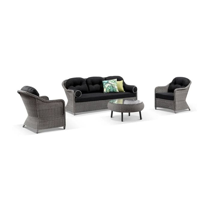 Plantation Outdoor Wicker 3+1+1 Lounge Set With Coffee Table
