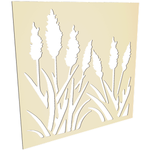 ProtectorAl 300-1200 x 300-1200mm Primrose Bullrush Unframed Solid Aluminium Decorative Panel