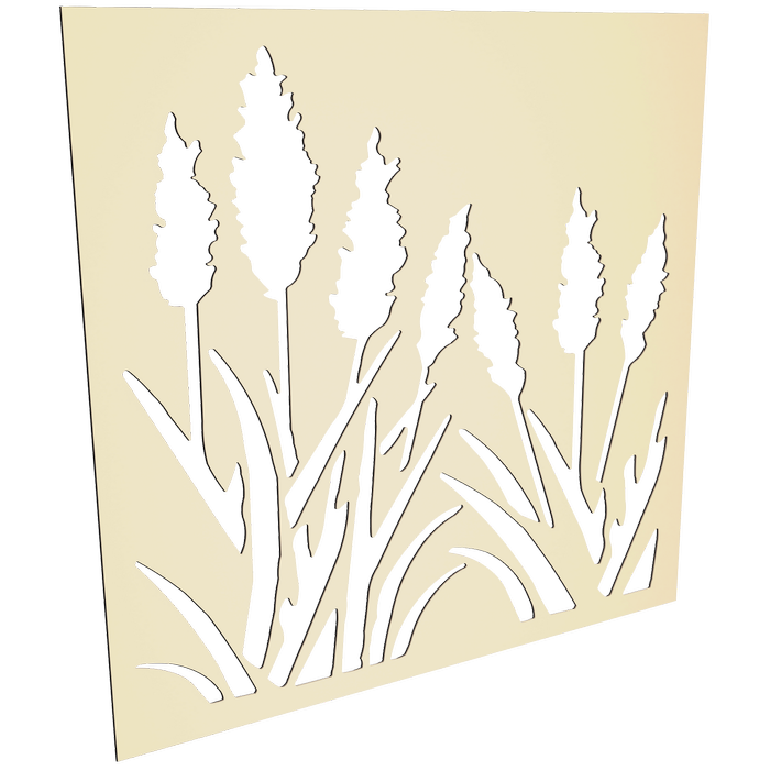 ProtectorAl 300-1200 x 300-1200mm Primrose Bullrush Unframed Solid Aluminium Decorative Panel