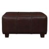 Boston Genuine Leather Ottoman - Mahogany
