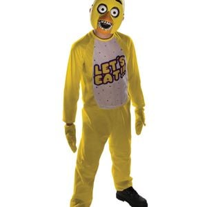Striker Entertainment FNAF Chica Deluxe Costume Jumpsuit Child Halloween Yellow