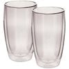 2pc Avanti Caffe 400ml Double Wall Glass Cup Latte Drink Mug Glassware Set Clear