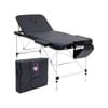 Forever Beauty Black Portable Beauty Massage Table Bed Therapy Waxing 3 Fold 70cm Aluminium