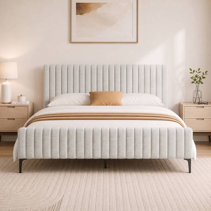 Artiss Fabric Bed Frame King
