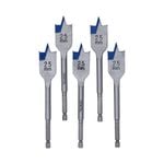 Irwin 25mm Blue-Groove Spade Bit - 5 Pack