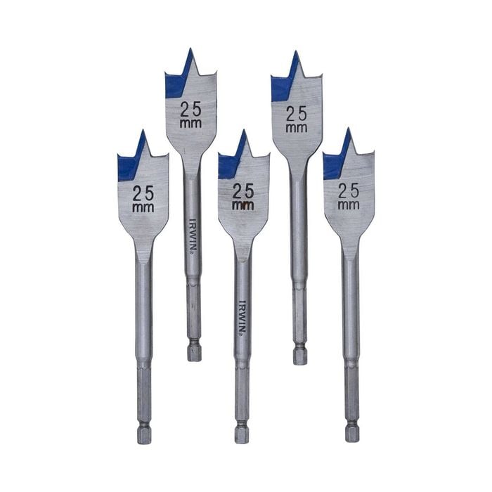 Irwin 25mm Blue-Groove Spade Bit - 5 Pack