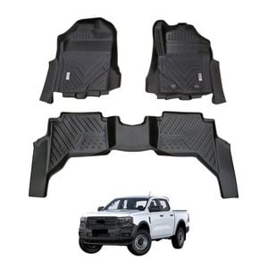 AUSGO Car Floor Mats for Ford Ranger Next Gen Dual Cab 2022-Onwards All-Weather Floor Liners