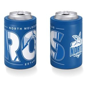 North Melbourne Kangaroos AFL Insulated Stainless Steel Can Cooler With Twist Top Lid