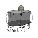 Springfree Large Oval Trampoline 2.4m x 4m - Moving Accessory Bundle Basketball Hoop, Ladder and Wheels