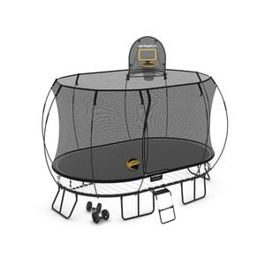 Springfree Large Oval Trampoline 2.4m x 4m - Moving Accessory Bundle Basketball Hoop, Ladder and Wheels