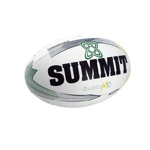 Summit Global X10 Rugby Match Union Ball Size 5 - White