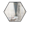 Best World 70cm X 81cm Black Besty Hexagon Mirror
