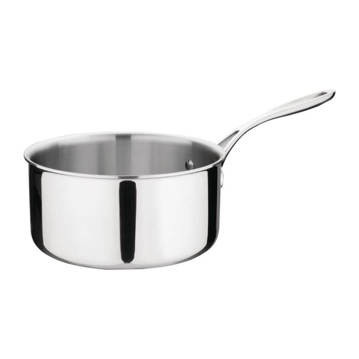 Vogue Saucepan Tri-wall Stainless Steel & Aluminium 200mm Professional Kitchen Cookware