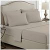 Grosvenor House 400TC Plain Dyed Bamboo Cotton Bed Sheet Sets Queen Stone