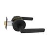 Schlage Matte Black Medio Plus Series Rivera Passage Lever Set with QuickFix