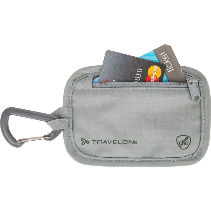 Travelon RFID Blocking Clip Stash Pouch in Gray
