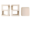 Lifebay Tiered Shelf Bedside Table - White