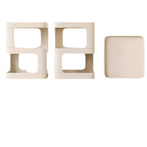 Lifebay Tiered Shelf Bedside Table - White