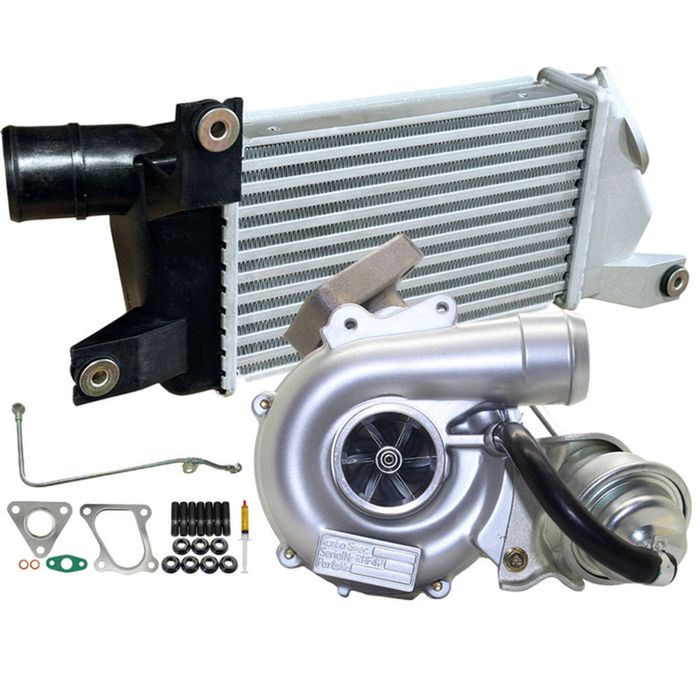 Upgrade Billet Turbo Charger With 50mm Intercooler And Genuine Oil Feed Pipe For Mitsubishi Triton MN 4D56 2.5L 2WD VT10
