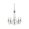 Lexi Lighting Zanzibar Chandelier Light - Satin Chrome 46 cm