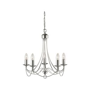 Lexi Lighting Zanzibar Chandelier Light - Satin Chrome 46 cm