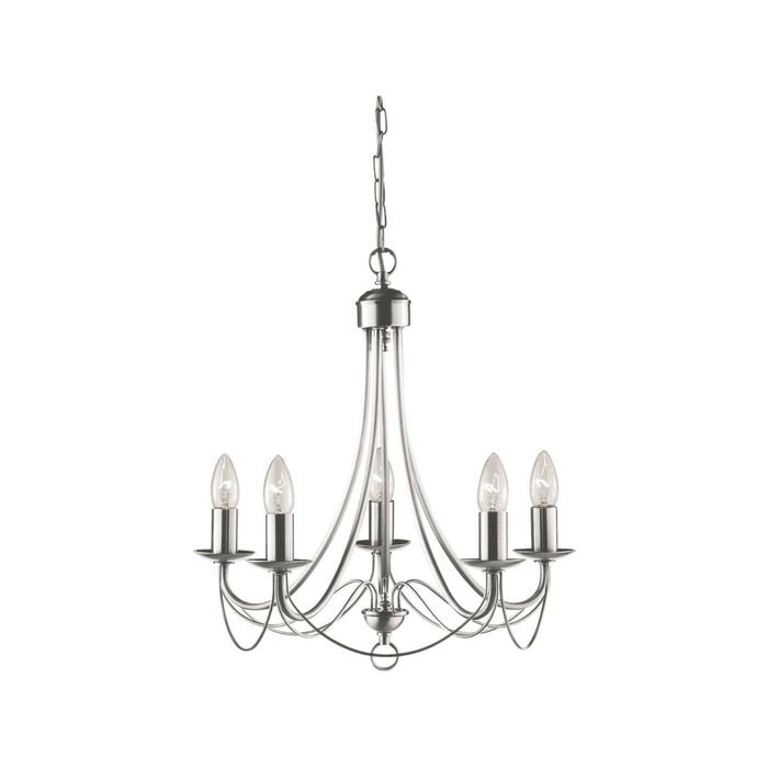 Lexi Lighting Zanzibar Chandelier Light - Satin Chrome 46 cm