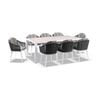 Outdoor Alpine 8 Seater Rope & Aluminium Dining Setting