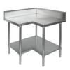 Modular Systems Corner Workbench, 150mm Splashback & Undershelf 900x900x900mm Wbcb7-0900/a