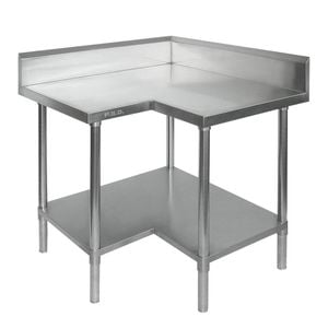 Modular Systems Corner Workbench, 150mm Splashback & Undershelf 900x900x900mm Wbcb7-0900/a