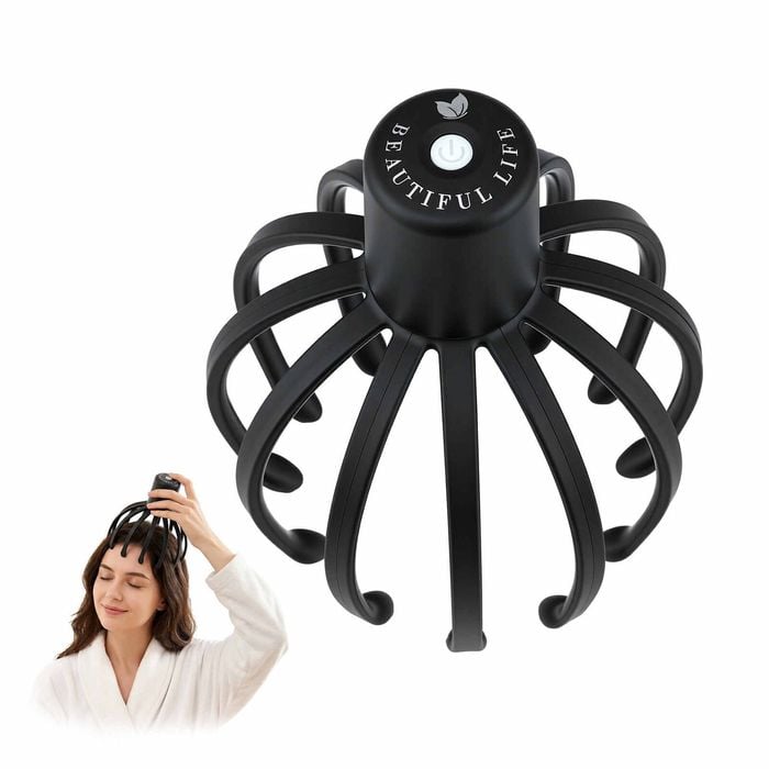 Livemor Head Massager Scalp Electric with 3 Modes 360 Degree Head Massager Portable Head Scratcher