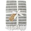 LVD Stonewashed Cotton Harbour Blanket Throw 140x200cm Olive Chambray