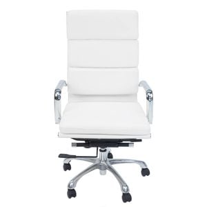 Sk Designer Living | Eames Inspired High Back Soft Pad Executive Desk / Office Chair - White