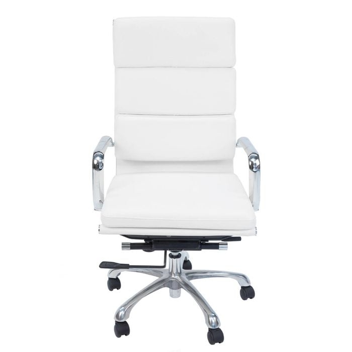 Sk Designer Living | Eames Inspired High Back Soft Pad Executive Desk / Office Chair - White