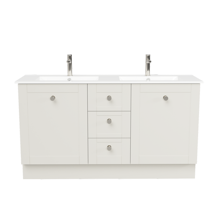 New England Joinery 1500mm Diadem Double Basin Alpha Top Floorstanding Vanity