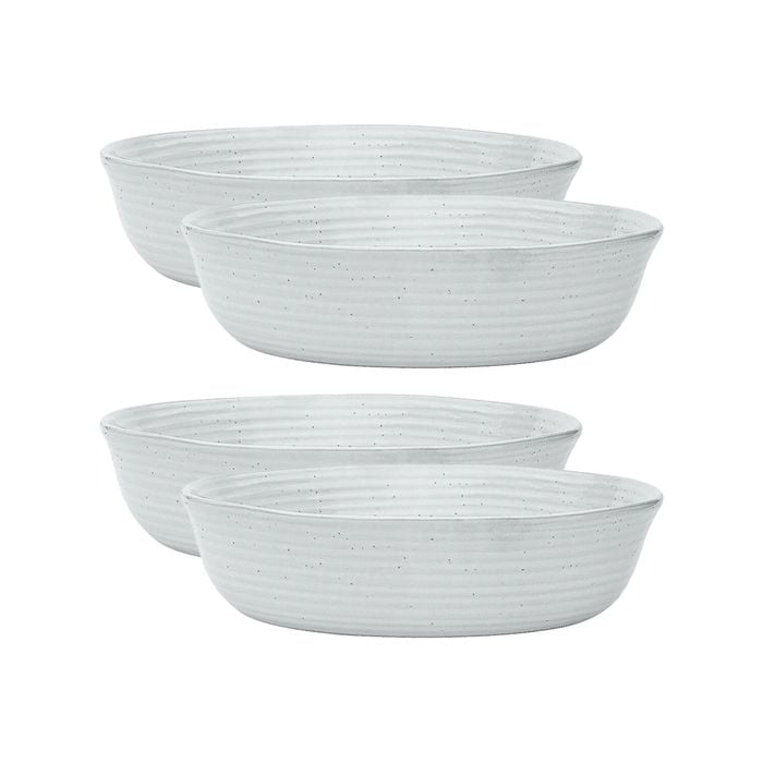 4PK Ecology Ottawa Lichen 22cm Stoneware Dinner Bowl - Grey