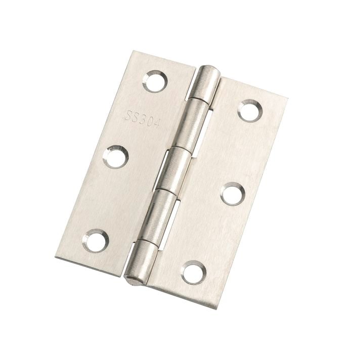 Lane 85mm Satin Stainless Steel Fixed Pin Butt Hinge - 20 Pack