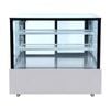 SSU120-2XB Black Trim Square Glass Cake Display 2 Shelves 1200X700X1100