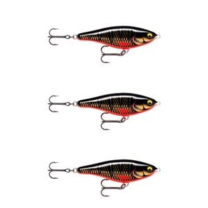 3x Rapala 12cm Twitchin' Rap Slow Sink Glidebait Fishing Lures - Dark Draugr
