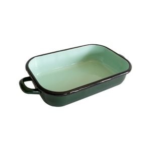 Urban Style Enamelware 2.2L Induction Baking Dish w/ Handles - Green