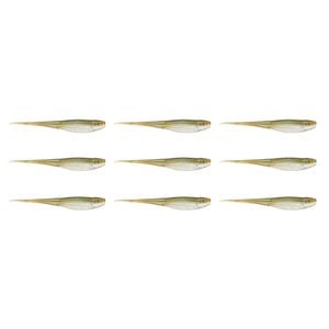 3x 3PK of 7 In Rapala Crush City The Jerk Soft Plastic Minnow Lures - Glowshad