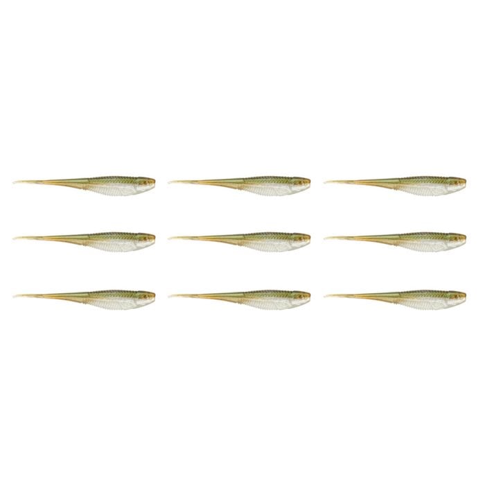 3x 3PK of 7 In Rapala Crush City The Jerk Soft Plastic Minnow Lures - Glowshad