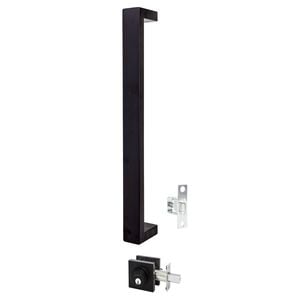 Gainsborough 450mm Matt Black G4 Series Keyed Oblong Pull Handle Entrance Set
