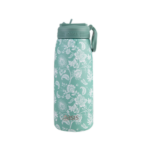 Oasis 780ml Stainless Steel Insulated Sports Drink Bottle - Green Paisley