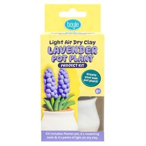 Boyle Light Air Dry Clay Lavender Pot Plant Project Kit