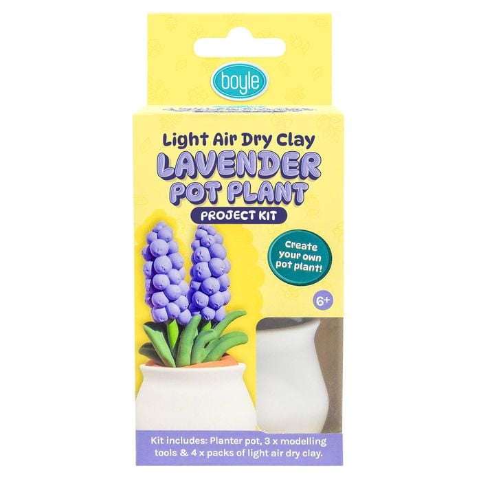 Boyle Light Air Dry Clay Lavender Pot Plant Project Kit