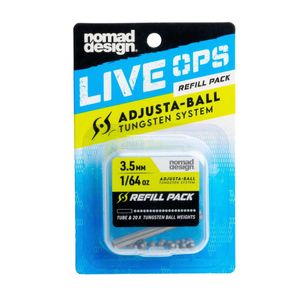 Nomad Design Live Ops Tungsten Fishing Lure Weight Ball Pack 3.5g (20pcs)